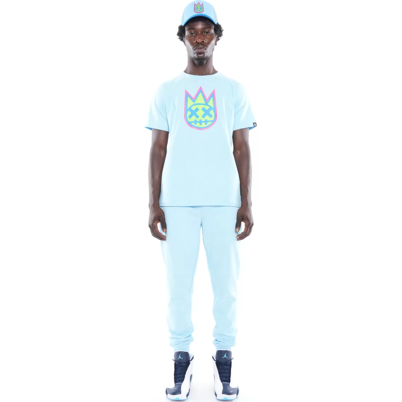 Cult Of Individuality T-Shirts<3D CLEAN SHIMUCHAN LOGO SHORT SLEEVE CREW NECK TEE IN ATOMIZER BLUE
