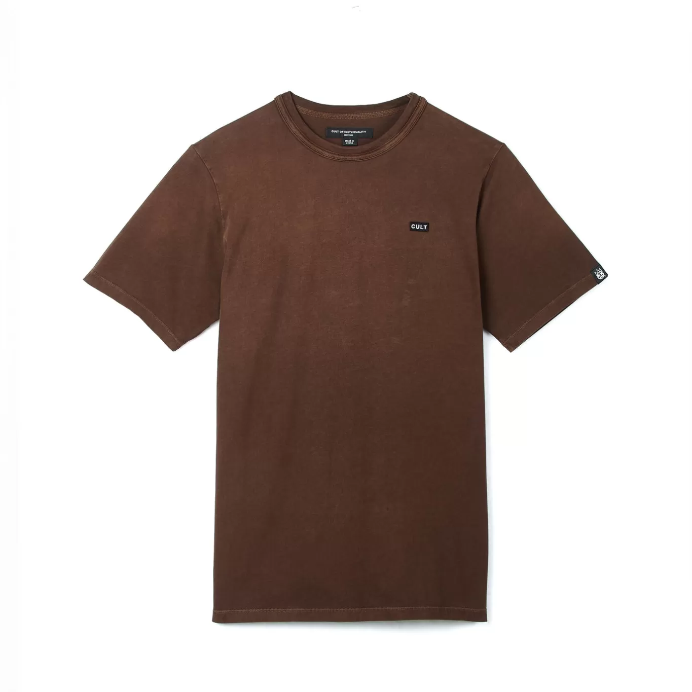 Cult Of Individuality T-Shirts<SHIMUCHAN LOGO SHORT SLEEVE CREW NECK T SHIRT IN VINTAGE BROWN