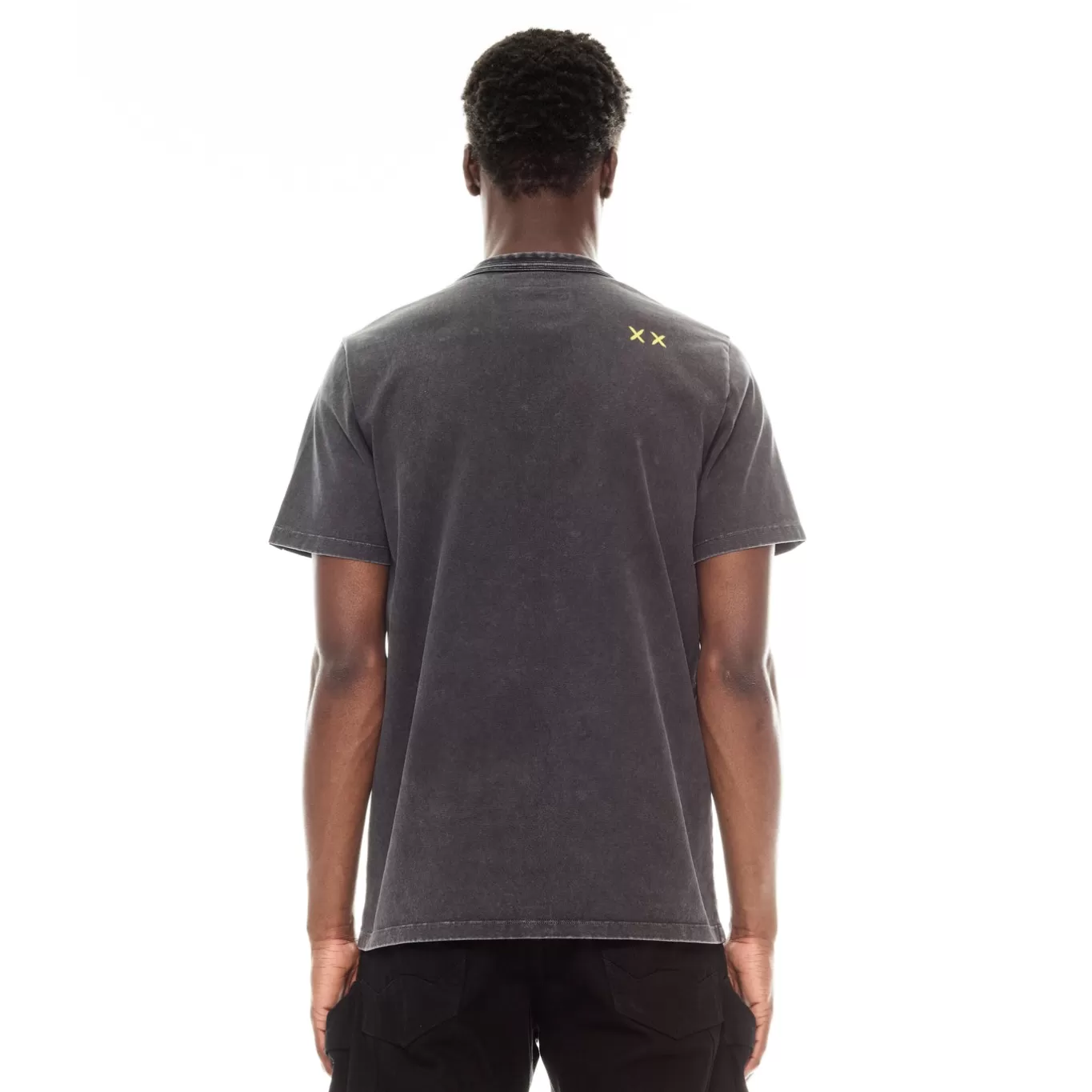 Cult Of Individuality T-Shirts<SHORT SLEEVE CREW NECK TEE "LIGHT UP THE SKY" IN VINTAGE CHARCOAL GREY