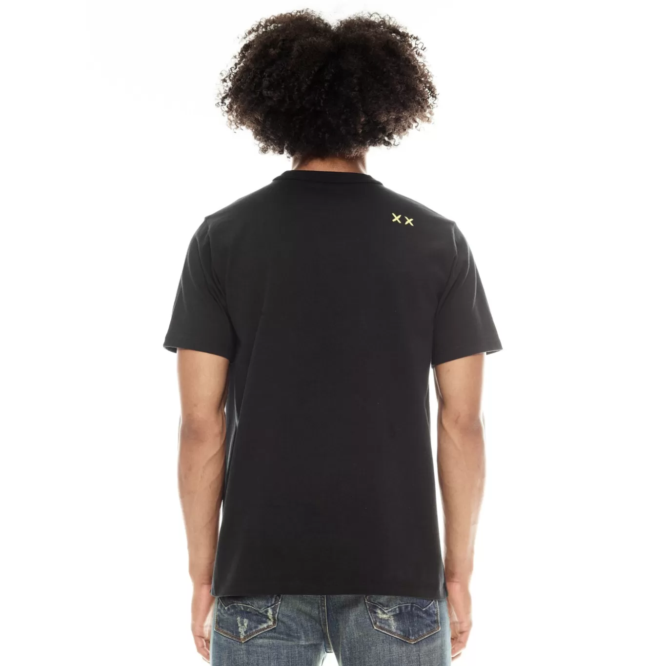 Cult Of Individuality T-Shirts<SHORT SLEEVE CREW NECK TEE "MELTING SUN" IN PIRATE BLACK